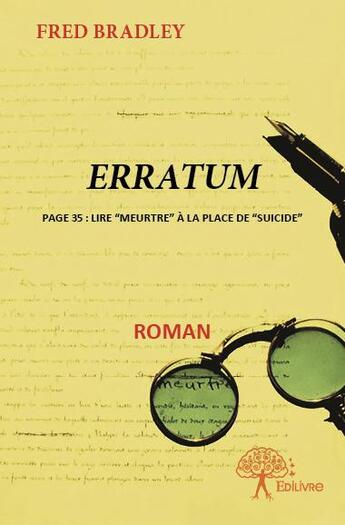 Couverture du livre « Erratum » de Fred Bradley aux éditions Edilivre