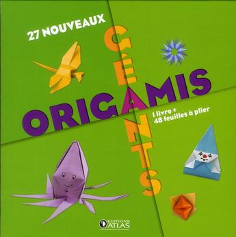 Couverture du livre « 27 nouveaux origamis géants ; coffret » de  aux éditions Atlas