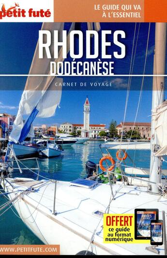 Couverture du livre « GUIDE PETIT FUTE ; CARNETS DE VOYAGE T.2018 ; Rhodes, Dodécanèse » de  aux éditions Le Petit Fute