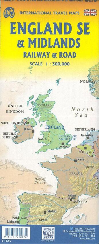 Couverture du livre « England se & midlands » de  aux éditions Itm