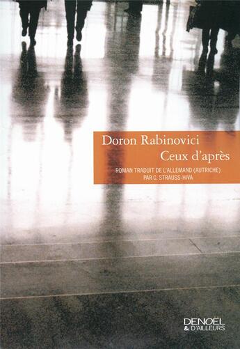 Couverture du livre « Ceux d'après » de Rabinovici Doro aux éditions Denoel