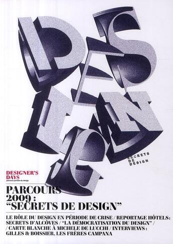 Couverture du livre « Designer's days ; parcours 2009 ; 