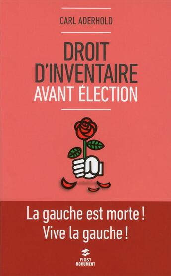 Couverture du livre « Droit d'inventaire avant élection » de Carl Aderhold aux éditions First