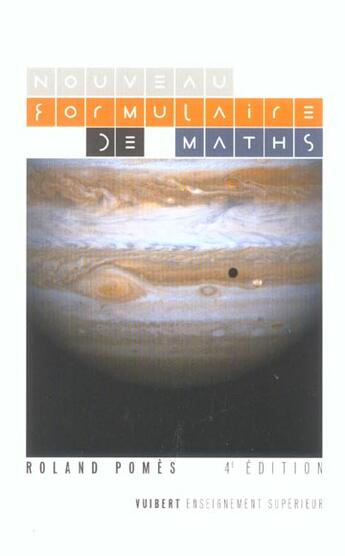 Couverture du livre « 4e edit nouveau formulaire de mathematiques » de Pomes aux éditions Vuibert