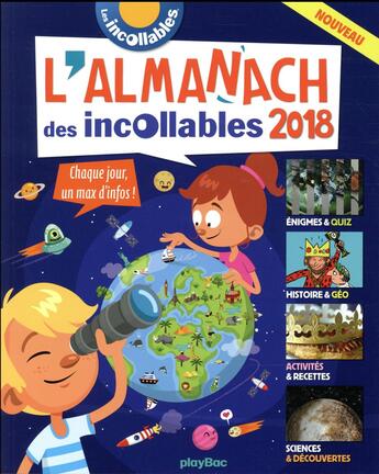 Couverture du livre « L'almanach des incollables (édition 2018) » de  aux éditions Play Bac