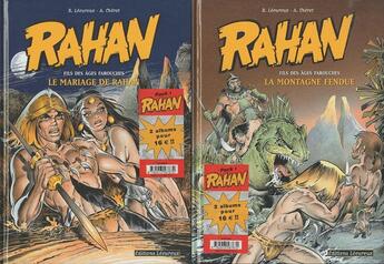 Couverture du livre « Rahan : coffret Tomes 1 et 2 » de Roger Lecureux et Jean-Francois Lecureux et Andre Cheret aux éditions Lecureux