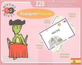 Couverture du livre « Cartes de vocabulaire espagnol-français : niveau 1 & 2 ; 220 mots & expressions » de  aux éditions La Langue Pendue