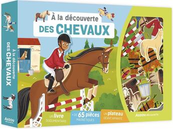 Couverture du livre « À la découverte des chevaux » de Jessica Secheret et Irena Aubert et Matia Cerato aux éditions Philippe Auzou