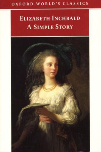 Couverture du livre « A simple story » de Elizabeth Inchbald aux éditions Editions Racine