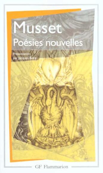 Couverture du livre « Poésies nouvelles » de Alfred De Musset aux éditions Flammarion