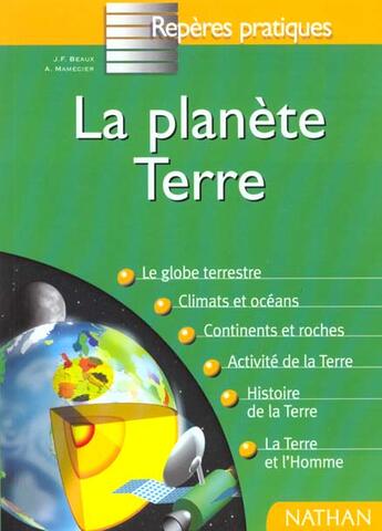 Couverture du livre « Planete terre » de Mamecier/Beaux aux éditions Nathan