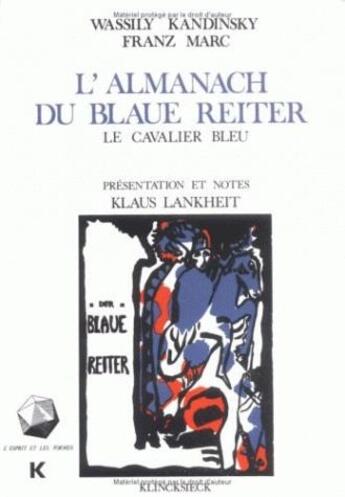 Couverture du livre « L'almanach du blaue reiter ; le cavalier bleu » de Franz Marc et Wassily Kandinsky aux éditions Klincksieck