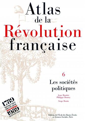 Couverture du livre « Atlas de la revolution francaise - tome vi : les societes po » de Boutier/Bonin aux éditions Ehess