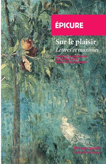 Couverture du livre « Sur le plaisir » de Epicure aux éditions Rivages