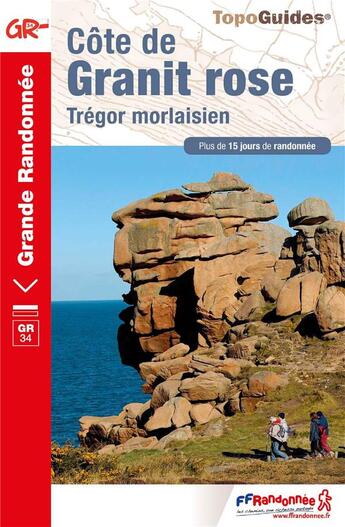 Couverture du livre « Côte de Granit rose : Trégor morlaisien ; GR 34 » de  aux éditions Ffrp