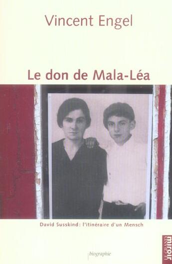 Couverture du livre « Le don de mala lea » de  aux éditions Le Grand Miroir