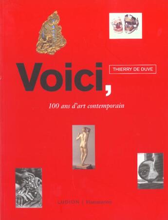 Couverture du livre « Voici » de Thierry De Duve aux éditions Ludion