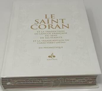 Couverture du livre « Saint coran - arabe francais phonetique - cartonne - grand format (17 x 24) - blanc - arc en ciel » de Revelation aux éditions Albouraq