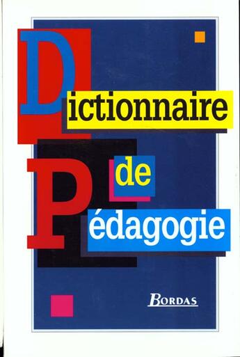 Couverture du livre « Dict de pedagogie » de Roussel/Gossot aux éditions Bordas