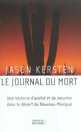 Couverture du livre « Le journal du mort » de Jason Kersten aux éditions Rocher