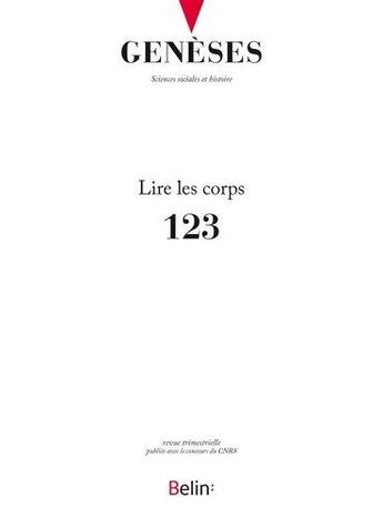 Couverture du livre « Geneses, n.123 (2021-2) » de  aux éditions Belin