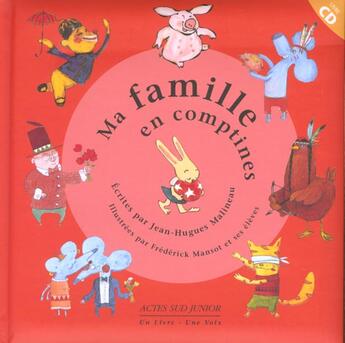 Couverture du livre « La famille en comptines » de Malineau/Mansot aux éditions Actes Sud