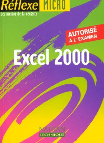 Couverture du livre « Mémos réflexes t.59 ; Excel 2000 » de Jacqueline Belland aux éditions Nathan