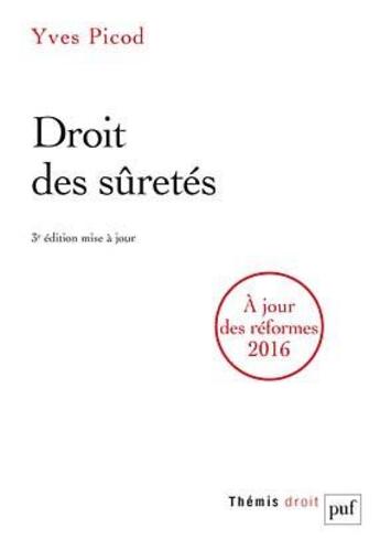 Couverture du livre « Droit des suretes » de Yves Picod aux éditions Puf