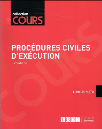 Couverture du livre « Procédures civiles d'exécution (2e édition) » de Miniato Lionel aux éditions Lgdj