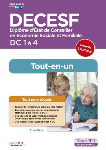 Couverture du livre « DECESF ; DC 1 à 4 ; préparation complète pour réussir sa formation tout-en-un » de Agnes Fostel aux éditions Vuibert