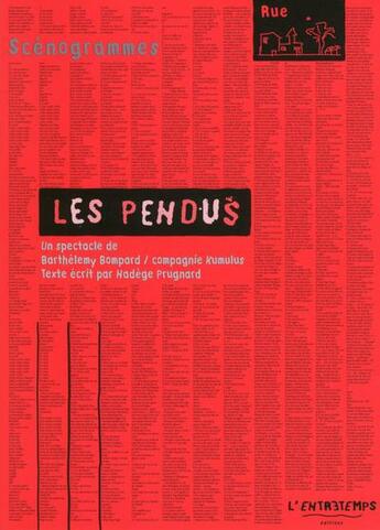 Couverture du livre « Les pendus » de Nadege Prugnard aux éditions L'entretemps