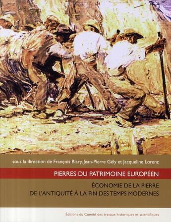 Couverture du livre « Pierres du patrimoine européen ; économie de la pierre de l'Antiquité à la fin des temps modernes » de  aux éditions Cths Edition