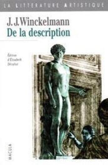 Couverture du livre « De la description » de J.J. Winckelmann aux éditions Macula