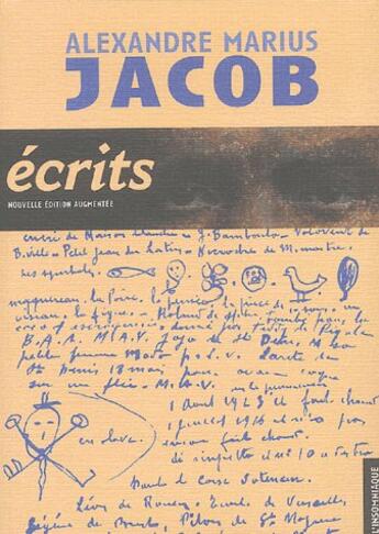 Couverture du livre « Ecrits » de Alexandre Jacob aux éditions Insomniaque