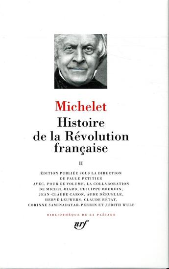 Couverture du livre « Histoire de la Révolution française Tome 2 » de Jules Michelet aux éditions Gallimard