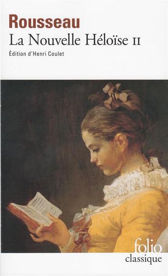 Couverture du livre « La nouvelle Héloïse t.2 » de Jean-Jacques Rousseau aux éditions Folio