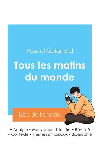 Couverture du livre « Réussir son Bac de français 2024 : Analyse de Tous les matins du monde de Pascal Quignard » de Pascal Quignard aux éditions Bac De Francais