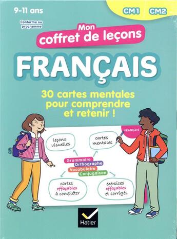 Couverture du livre « Mon coffret de lecons francais cm1-cm2 » de Idiard/Han aux éditions Hatier