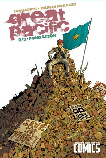 Couverture du livre « Great Pacific t.2 ; fondation » de Joe Harris et Martin Morazzo aux éditions Humanoides Associes