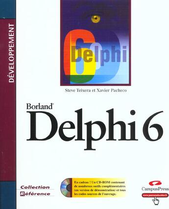 Couverture du livre « Cp Ref Dev Delphi 6 » de Pacheco Xavier aux éditions Informatique Professionnelle