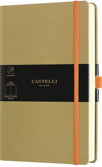 Couverture du livre « Carnet aquarela grand format uni vert olive » de Castelli aux éditions Castelli Milano