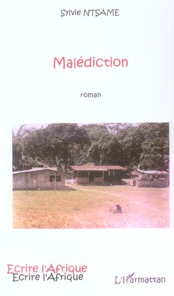 Couverture du livre « Malediction » de Sylvie Ntsame aux éditions L'harmattan