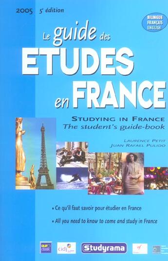 Couverture du livre « Guide des etudes en france (5e édition) » de  aux éditions Studyrama