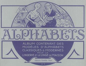Couverture du livre « Alphabets. album n 1 » de  aux éditions L'inedite