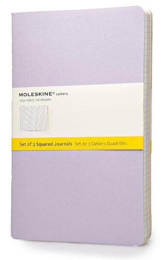 Couverture du livre « Cahier pastel set de 3 grand format quadrille » de Moleskine aux éditions Moleskine Papet