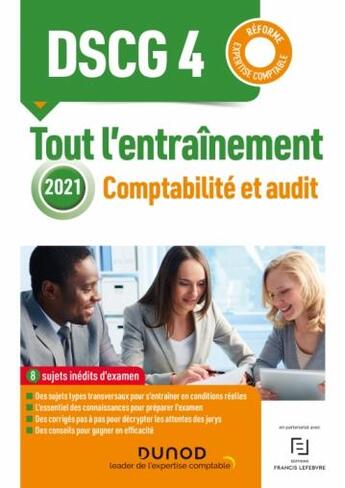 Couverture du livre « DSCG 4 : comptabilité et audit ; tout l'entraînement (édition 2021) » de Patrick Pinteaux et Herve Jahier et Meghraoui Kada et Nassim Drouaz aux éditions Dunod