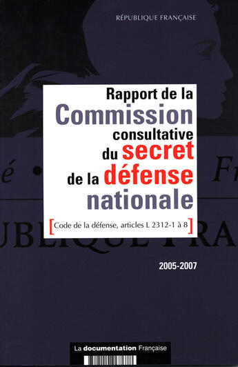 Couverture du livre « 4ème rapport de la commission consultative du secret de la défense nationale » de  aux éditions Documentation Francaise