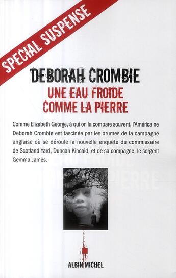 Couverture du livre « Une eau froide comme la pierre » de Crombie-D aux éditions Albin Michel