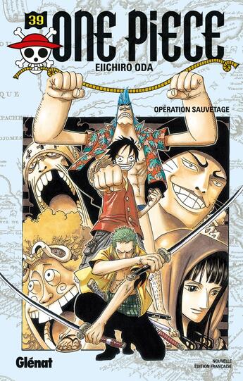 Couverture du livre « One Piece - édition originale Tome 39 : opération sauvetage » de Eiichiro Oda aux éditions Glenat