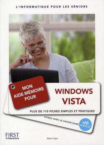 Couverture du livre « Mon aide-mémoire pour utiliser Windows Vista » de Jean-Francois Sehan aux éditions First Interactive